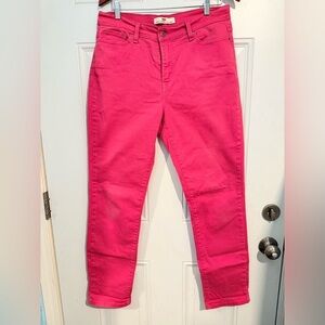 Levi's Bright Pink Straight Leg Jeans